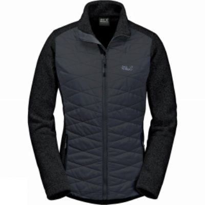 Jack Wolfskin Womens Caribou Crossing Track Jacket Black/Ebony Jack Wolfskin Womens Caribou Crossing Track Jacket Black/Ebony